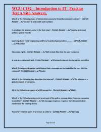 Introduction to IT Practice Test A with Answers