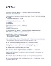 AFIP Test Questions and Answers: Key Concepts for Compliance