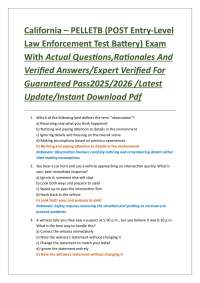 PELLETB Exam Prep: Law Enforcement Test Battery Questions and Answers