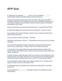 AFIP Quiz: Key Concepts and Regulations
