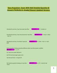 Aero Propulsion Exam: Detailed Q&A for A+ Grade