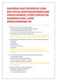 California Court Interpreter Exam: Questions and Answers