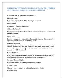SAFE POPM Certification Exam Study Guide: Questions and Answers