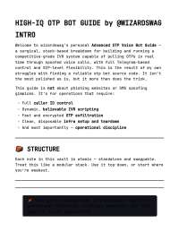 OTP Bot Guide by @Wizardswag