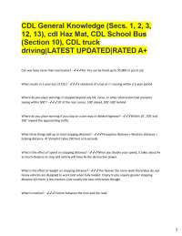 CDL Exam Prep: General Knowledge, HazMat, and School Bus Regulations