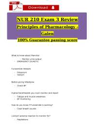 Pharmacology Exam 3 Review: Key Concepts and Medications
