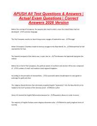 APUSH Exam Prep: Questions and Answers for US History