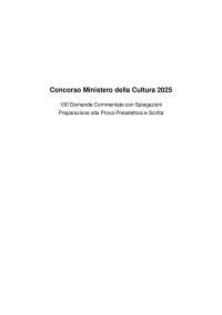 Concorso Ministero della Cultura 2025 – Raccolta Completa di Quiz con Risposte e Mini-Test