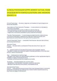 Clinical Psychology EPPP Exam Prep: Key Concepts and Theories