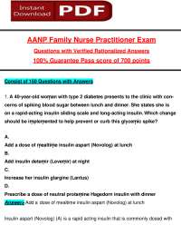 Family Nurse Practitioner Exam Questions and Answers