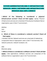 System Administration and IT Infrastructure Services Q&A