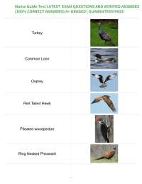 Maine Guide Test LATEST EXAM QUESTIONS AND VERIFIED ANSWERS (100% CORRECT ANSWERS) A+ GRAD