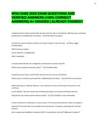 Exam Questions and Verified Answers