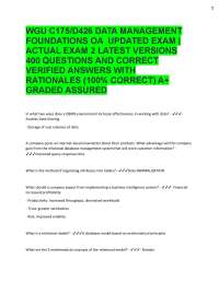 Data Management Foundations Exam Questions and Answers