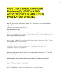 Relational Databases: Q&A for Exam Preparation