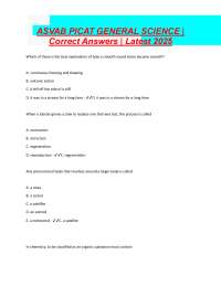 ASVAB PICAT General Science Practice Questions and Answers 2025