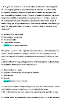 Medical Diagnosis Practice Questions and Answers