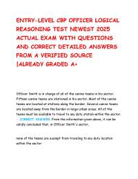 CBP Officer Logical Reasoning Test: 2025 Actual Exam Questions and Answers