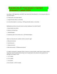 Practice ALAT Final Exam Questions and Answers 2026