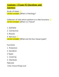 Anatomy 1 Exam #2: Questions and Answers for Effective Study