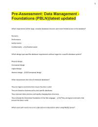Data Management Foundations: Practice Questions and Answers