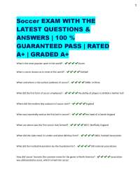 Soccer Exam: Questions and Answers for Test Preparation