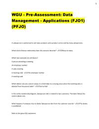 Data Management Pre-Assessment: SQL and Database Concepts