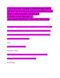 CFCI Fraud Examination Study Guide: Questions and Answers