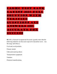 CAOHC TEST BANK LATEST 2025 FULL SOLUTION WITH VERIFIED QUESTIONS AND ANSWERS 100% ACCURAT