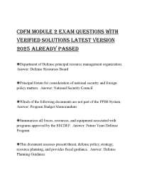 CDFM MoDule 2 exaM Questions with VeriFieD solutions latest Version 2025 alreaDy PasseD