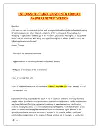 ENT Exam Questions and Answers: A Study Guide
