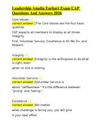 Leadership Exam Q&A: Amelia Earhart - Core Values & Teamwork