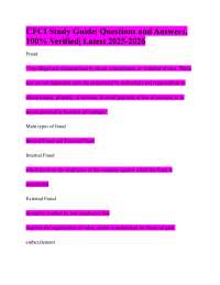 Fraud Examination Study Guide: Key Concepts and Definitions