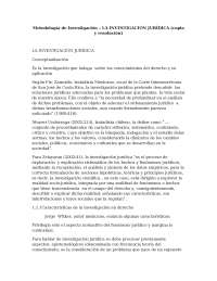 Investigación Jurídica: Metodología y Conceptualización