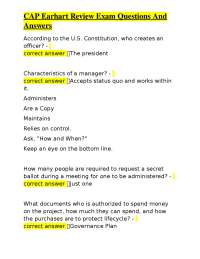 CAP Earhart Review Exam: Questions and Answers for Effective Preparation