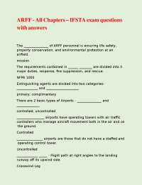 ARFF Exam Questions and Answers: IFSTA Chapters