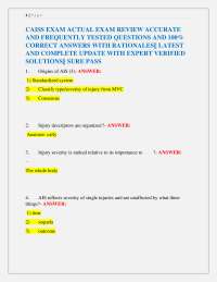 CAISS Exam Review: Accurate Questions and Answers with Rationales