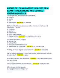 ARDMS SPI Exam Questions and Answers 2024-2025