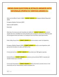 VBEMS Exam Q&A: Comprehensive Study Guide with Verified Answers