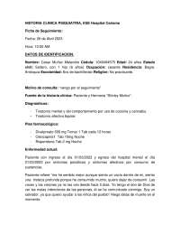 ES EL EXAMEN MENTAL DE CARACTERISTICAS CLINICAS PSIQUIATRICAS CONSECUENTE A PATOLOGIAS DE