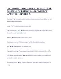 Economic Indicators Practice Questions and Answers