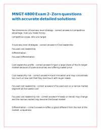 MNGT 4800 Exam Questions with Detailed Solutions