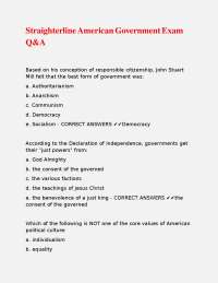 American Government Exam Q&A