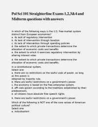 Political Science 101: Exam Questions and Answers