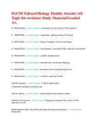 IGCSE Edexcel Biology Revision Notes: Comprehensive Study Material