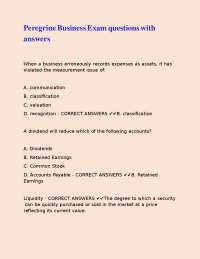 Business and Economics Exam Questions with Answers