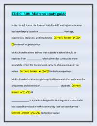 EDUC 1301 Midterm Study Guide: Key Concepts and Review Questions