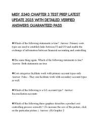 MISY 5340 CHAPTER 3 TEST PREP LATEST UPDATE 2025 WITH DETAILED VERIFIED ANSWERS GUARANTEED