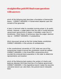 Political Science Exam Questions and Answers
