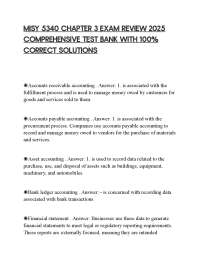 MISY 5340 CHAPTER 3 EXAM REVIEW 2025 COMPREHENSIVE TEST BANK WITH 100% CORRECT SOLUTIONS